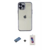 MARSİLYAN™- iPhone 12 Pro Max Kılıf Vadi Minimal - Siyah Joko 5D Cam + Shine Kamera Lens Koruma Cam - GD