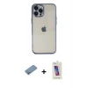 MARSİLYAN™- iPhone 12 Pro Max Kılıf Vadi Minimal - Siyah Joko 5D Cam + Shine Kamera Lens Koruma Cam - GS