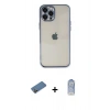 MARSİLYAN™- iPhone 12 Pro Max Kılıf Vadi Minimal - Siyah Joko Magic 5D Cam + Gold Shine Kamera Lens Koruma Cam