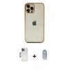 MARSİLYAN™- iPhone 12 Pro Max Kılıf Vadi Minimal - Siyah Joko Magic 5D Cam + Shine Kamera Lens - LT
