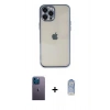 MARSİLYAN™- iPhone 12 Pro Max Kılıf Vadi Minimal - Siyah Joko Magic 5D Cam + Neon Fosforlu Kamera Lens - MI