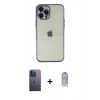 MARSİLYAN™- iPhone 12 Pro Max Kılıf Vadi Minimal - Siyah Joko Magic 5D Cam + Neon Fosforlu Kamera Lens - MI