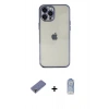 MARSİLYAN™- iPhone 12 Pro Max Kılıf Vadi Minimal - Siyah Joko Magic 5D Cam + Metal Kamera Lens Koruma Cam - GD