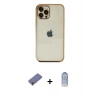 MARSİLYAN™- iPhone 12 Pro Max Kılıf Vadi Minimal - Siyah Joko Magic 5D Cam + Metal Kamera Lens Koruma Cam - GD