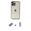 MARSİLYAN™- iPhone 12 Pro Max Kılıf Vadi Minimal - Siyah Joko Magic 5D Cam + Metal Kamera Lens Koruma Cam - GD