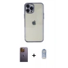 MARSİLYAN™- iPhone 12 Pro Max Kılıf Vadi Minimal - Siyah Joko Magic 5D Cam + Neon Fosforlu Kamera Lens - SI