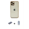 MARSİLYAN™- iPhone 12 Pro Max Kılıf Vadi Minimal - Siyah Joko Magic 5D Cam + Renkli Kamera Lens Koruma Cam - PE