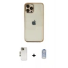 MARSİLYAN™- iPhone 12 Pro Max Kılıf Vadi Minimal - Siyah Joko Magic 5D Cam + Shine Kamera Lens - GD