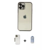 MARSİLYAN™- iPhone 12 Pro Max Kılıf Vadi Minimal - Siyah Joko Magic 5D Cam + Shine Kamera Lens - GD