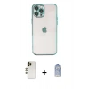 MARSİLYAN™- iPhone 12 Pro Max Kılıf Vadi Minimal - Siyah Joko Magic 5D Cam + Shine Kamera Lens - GD
