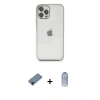 MARSİLYAN™- iPhone 12 Pro Max Kılıf Vadi Minimal - Siyah Joko Magic 5D Cam + Siyah Shine Kamera Lens Koruma Cam