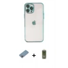 MARSİLYAN™- iPhone 12 Pro Max Kılıf Vadi Minimal - Siyah Joko Magic 5D Hayalet Cam + Shine Kamera Lens Koruma Cam - GI