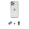 MARSİLYAN™- iPhone 12 Pro Max Kılıf Vadi Minimal - Siyah Joko Magic 5D Hayalet Cam + Metal Kamera Lens Koruma Cam - GD