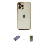 MARSİLYAN™- iPhone 12 Pro Max Kılıf Vadi Minimal - Siyah Joko Magic 5D Hayalet Cam + Metal Kamera Lens Koruma Cam - GD