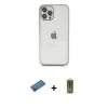 MARSİLYAN™- iPhone 12 Pro Max Kılıf Vadi Minimal - Siyah Joko Magic 5D Hayalet Cam + Gold Shine Kamera Lens Koruma Cam
