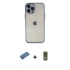 MARSİLYAN™- iPhone 12 Pro Max Kılıf Vadi Minimal - Siyah Joko Magic 5D Hayalet Cam + Gold Shine Kamera Lens Koruma Cam