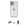 MARSİLYAN™- iPhone 12 Pro Max Kılıf Vadi Minimal - Siyah Joko Magic 5D Hayalet Cam + Renkli Kamera Lens Koruma Cam - TU