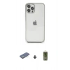 MARSİLYAN™- iPhone 12 Pro Max Kılıf Vadi Minimal - Siyah Joko Magic 5D Hayalet Cam + Renkli Kamera Lens Koruma Cam - YL