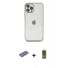 MARSİLYAN™- iPhone 12 Pro Max Kılıf Vadi Minimal - Siyah Joko Magic 5D Hayalet Cam + Renkli Kamera Lens Koruma Cam - PE