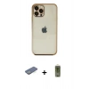 MARSİLYAN™- iPhone 12 Pro Max Kılıf Vadi Minimal - Siyah Joko Magic 5D Hayalet Cam + Renkli Kamera Lens Koruma Cam - YL