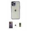 MARSİLYAN™- iPhone 12 Pro Max Kılıf Vadi Minimal - Siyah Joko Magic 5D Hayalet Cam + Sarı Neon Fosforlu Kamera Lens