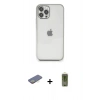 MARSİLYAN™- iPhone 12 Pro Max Kılıf Vadi Minimal - Siyah Joko Magic 5D Hayalet Cam + Sarı Renkli Kamera Lens Koruma Cam