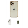 MARSİLYAN™- iPhone 12 Pro Max Kılıf Vadi Minimal - Siyah Joko Magic 5D Hayalet Cam + Shine Kamera Lens - GD