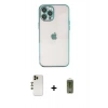 MARSİLYAN™- iPhone 12 Pro Max Kılıf Vadi Minimal - Siyah Joko Magic 5D Hayalet Cam + Shine Kamera Lens - GD