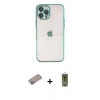 MARSİLYAN™- iPhone 12 Pro Max Kılıf Vadi Minimal - Siyah Joko Magic 5D Hayalet Cam + Shine Kamera Lens Koruma Cam - SABE