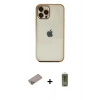 MARSİLYAN™- iPhone 12 Pro Max Kılıf Vadi Minimal - Siyah Joko Magic 5D Hayalet Cam + Shine Kamera Lens Koruma Cam - SABE