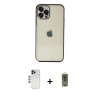 MARSİLYAN™- iPhone 12 Pro Max Kılıf Vadi Minimal - Siyah Joko Magic 5D Hayalet Cam + Shine Kamera Lens - LT