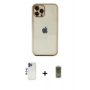 MARSİLYAN™- iPhone 12 Pro Max Kılıf Vadi Minimal - Siyah Joko Magic 5D Hayalet Cam + Shine Kamera Lens - LT