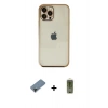 MARSİLYAN™- iPhone 12 Pro Max Kılıf Vadi Minimal - Siyah Joko Magic 5D Hayalet Cam + Shine Kamera Lens Koruma Cam - SH