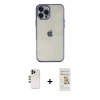 MARSİLYAN™- iPhone 12 Pro Max Kılıf Vadi Minimal - Siyah Mat Seramik Nano Ekran Koruyucu + Shine Kamera Lens - GD
