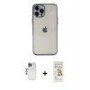 MARSİLYAN™- iPhone 12 Pro Max Kılıf Vadi Minimal - Siyah Mat Seramik Nano Ekran Koruyucu + Shine Kamera Lens - LT
