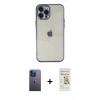 MARSİLYAN™- iPhone 12 Pro Max Kılıf Vadi Minimal - Siyah Mat Seramik Nano Ekran Koruyucu + Neon Fosforlu Kamera Lens - MI