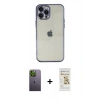 MARSİLYAN™- iPhone 12 Pro Max Kılıf Vadi Minimal - Siyah Mat Seramik Nano Ekran Koruyucu + Neon Fosforlu Kamera Lens - YL