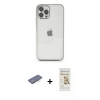 MARSİLYAN™- iPhone 12 Pro Max Kılıf Vadi Minimal - Siyah Mat Seramik Nano Ekran Koruyucu + Renkli Kamera Lens Koruma Cam - MI