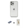 MARSİLYAN™- iPhone 12 Pro Max Kılıf Vadi Minimal - Siyah Mat Seramik Nano Ekran Koruyucu + Renkli Kamera Lens Koruma Cam - YL