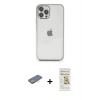 MARSİLYAN™- iPhone 12 Pro Max Kılıf Vadi Minimal - Siyah Mat Seramik Nano Ekran Koruyucu + Renkli Kamera Lens Koruma Cam - SI