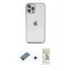 MARSİLYAN™- iPhone 12 Pro Max Kılıf Vadi Minimal - Siyah Mat Seramik Nano Ekran Koruyucu + Shine Kamera Lens Koruma Cam - SH