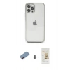 MARSİLYAN™- iPhone 12 Pro Max Kılıf Vadi Minimal - Siyah Mat Seramik Nano Ekran Koruyucu + Shine Kamera Lens Koruma Cam - PE