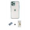 MARSİLYAN™- iPhone 12 Pro Max Kılıf Vadi Minimal - Siyah Mat Seramik Nano Ekran Koruyucu + Shine Kamera Lens Koruma Cam - PE