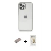 MARSİLYAN™- iPhone 12 Pro Max Kılıf Vadi Minimal - Siyah Mat Seramik Nano Ekran Koruyucu + Shine Kamera Lens Koruma Cam - SABE