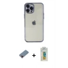 MARSİLYAN™- iPhone 12 Pro Max Kılıf Vadi Minimal - Siyah Polymer Nano Ekran Koruyucu + Metal Kamera Lens Koruma Cam - KI