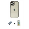 MARSİLYAN™- iPhone 12 Pro Max Kılıf Vadi Minimal - Siyah Polymer Nano Ekran Koruyucu + Metal Kamera Lens Koruma Cam - KI