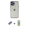 MARSİLYAN™- iPhone 12 Pro Max Kılıf Vadi Minimal - Siyah Polymer Nano Ekran Koruyucu + Metal Kamera Lens Koruma Cam - GD