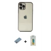 MARSİLYAN™- iPhone 12 Pro Max Kılıf Vadi Minimal - Siyah Polymer Nano Ekran Koruyucu + Shine Kamera Lens Koruma Cam - GI