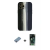 MARSİLYAN™- iPhone 12 Pro Max Kılıf Yadigar Çizgi - Şeffaf 360 Full Body Arka Koruyucu + Shine Kamera Lens Koruma Cam - GI