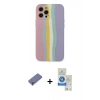 MARSİLYAN™- iPhone 12 Pro Max Kılıf Yadigar Çizgi - Şeffaf Royal Nano Ekran Koruyucu + Metal Kamera Lens Koruma Cam - GD
